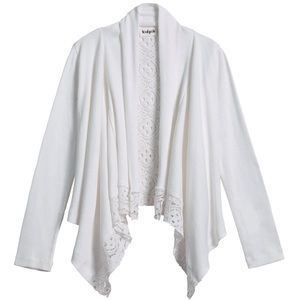 RIB LACE FLYAWAY CARDIGAN